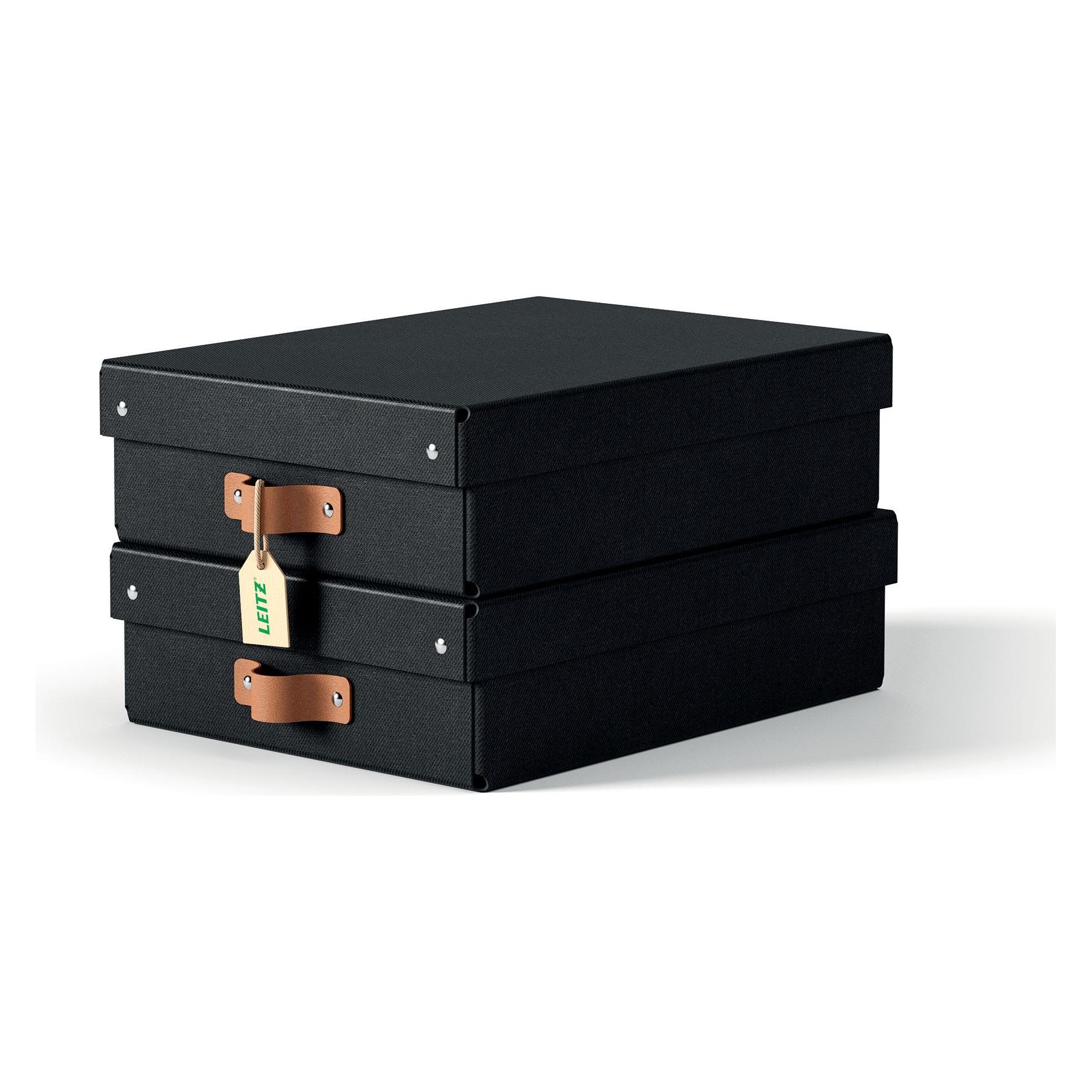 Leitz Archivbox Puro Recyclingkarton Mittelgross und Flach mit Deckel (A4, A5) (61480095)