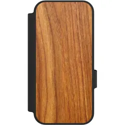 Nivocase Klapphülle für Google Pixel 10 Handyhülle aus Kunst Leder NIVOflip schwarz Holz Holzoptik Lärche (Google Pixel 10), Smartphone Hülle, Schwarz