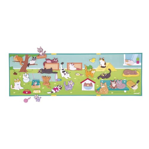 Janod Magnéti'Stories katten - Magnetisch educatief spel met 30 magneten voor kinderen vanaf 3 jaar