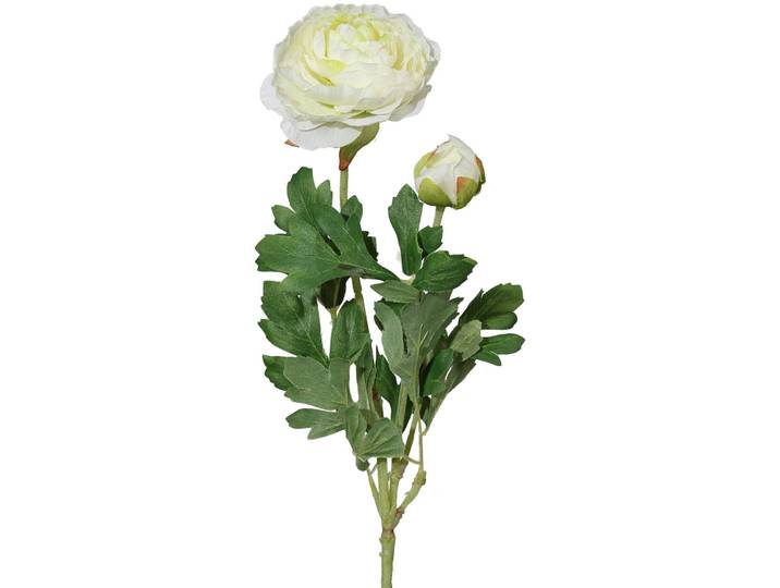 Kunstblume Ranunkel H40cm creme - Material: Kunststoff