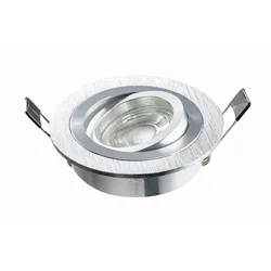 HEITRONIC Einbaustrahler DL7801, RUND, GU10 & GU5.3, LED max. 8W, IP20, schwenkbar, Alu gebürstet HEI-500591