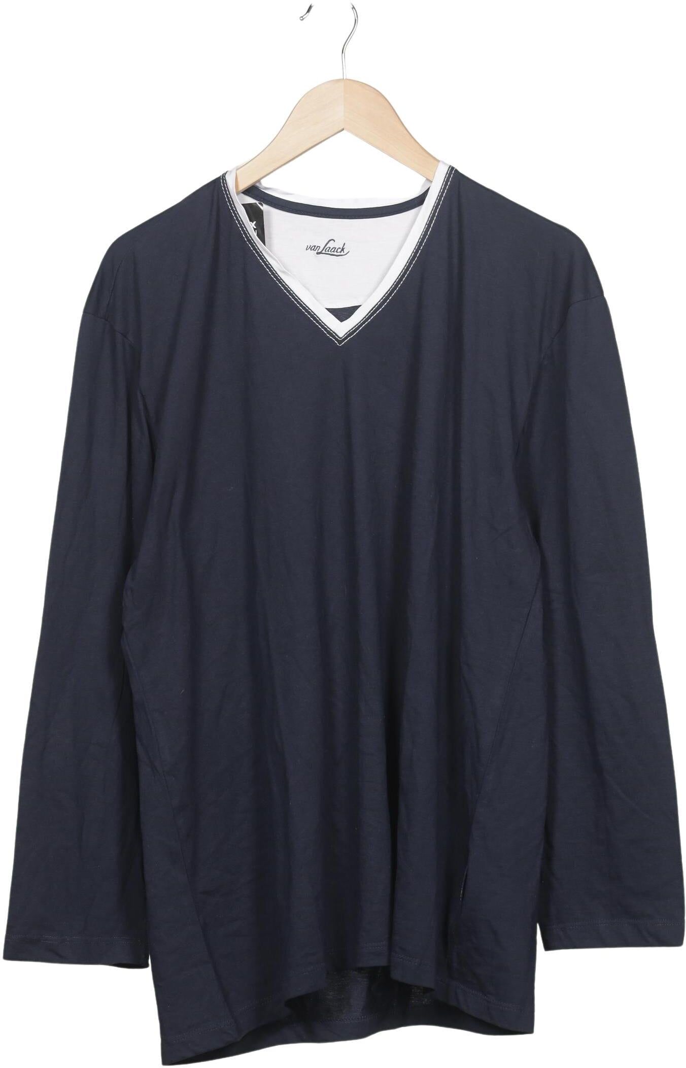 Van Laack Herren Pullover, Marineblau, Gr. XL, Baumwolle / Synthetik - Second Hand