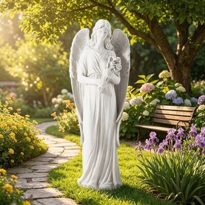 Erommy Outdoor Religious Sculpture, Garden Decor, Waterproof Sculpture, Suitable for Courtyard, Front porch, Patio