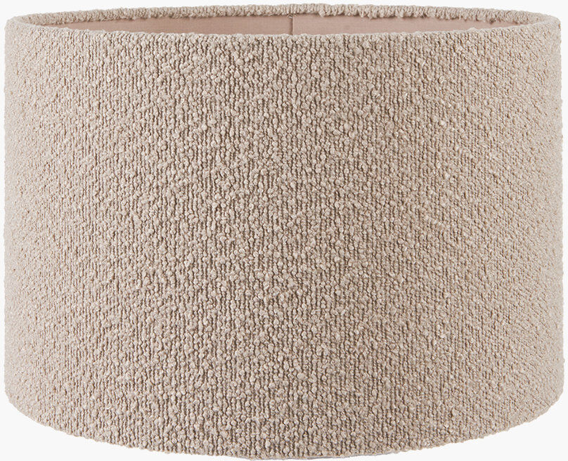 Mercury Drum Boucle Lamp Shade Taupe 25cm H x 40cm W x 40cm D
