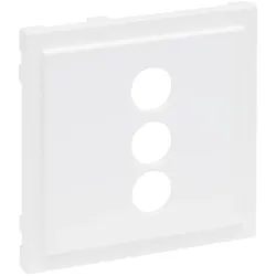 Legrand 765186 SEANO Abdeckung für 3-fach RCA (Cinch)-Anschlussdose, Farbe: Ultraweiß