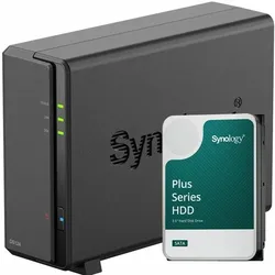 Synology DS124 (1 x 4 TB, Synology HAT 33xx), NAS, Schwarz