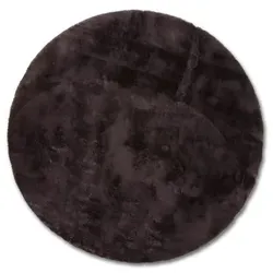 Fellteppich Imitat Cuddly Fur Ø 160 cm Polyester Steel Grey