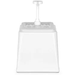 HENDI Pump-Saucenspender, 2,5L, Weiß, 230x210x(H)327mm
