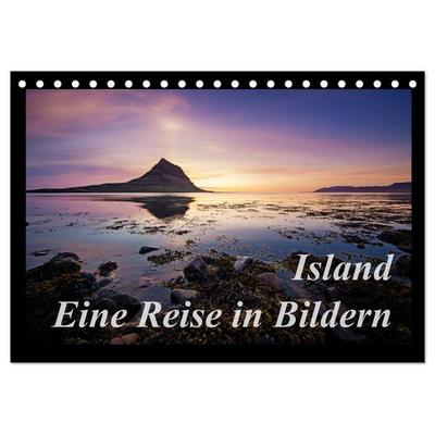 Island - Eine Reise in Bildern (Tischkalender 2026 DIN A5 quer), CALVENDO Monatskalender