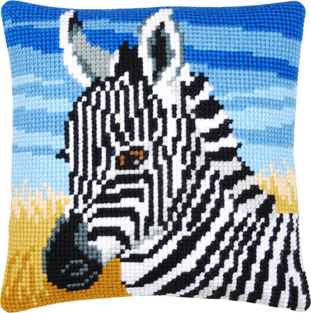 Kreuzstichkissen "Kleines Zebra"