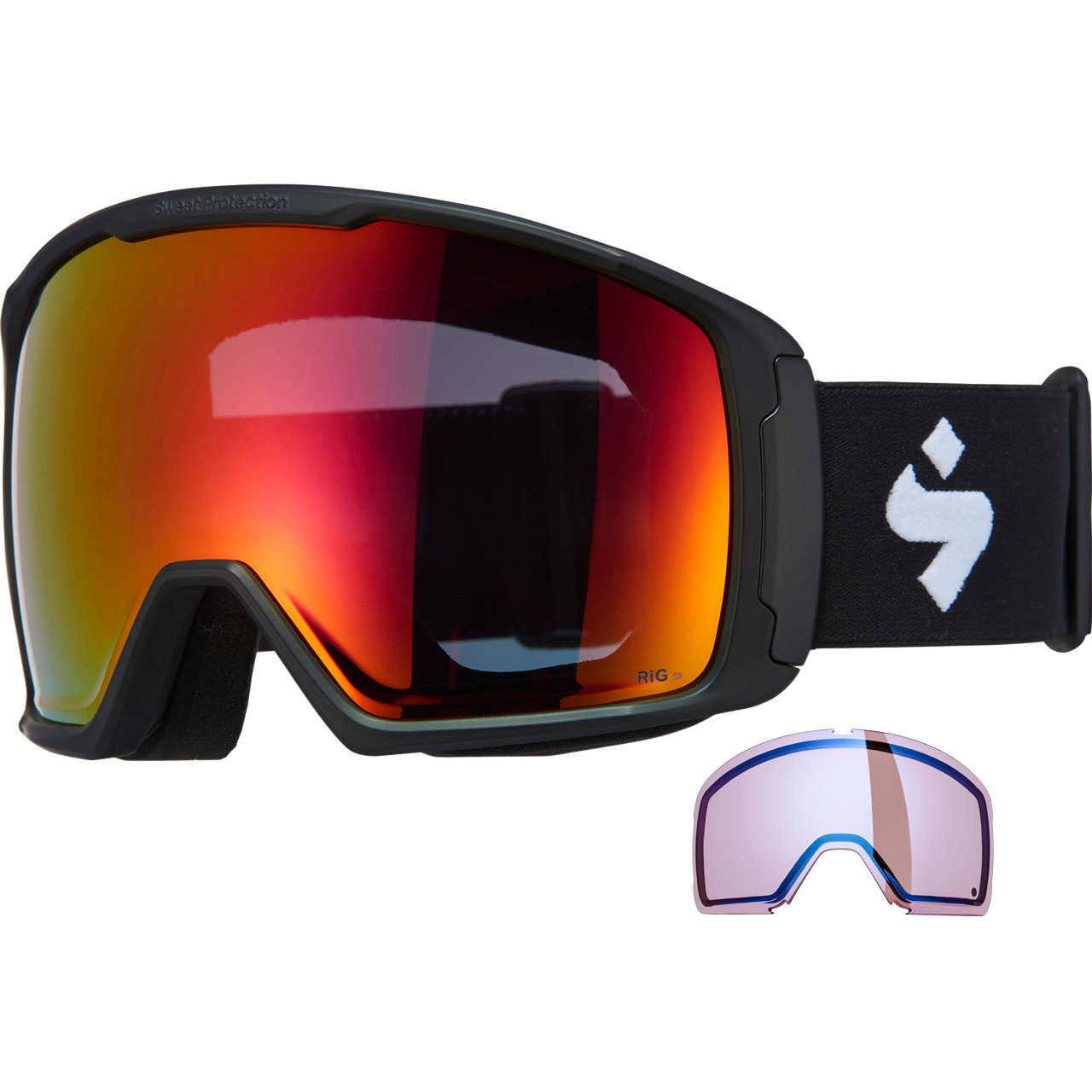 Sweet Protection Sweet Clockwork MAX RIG Reflect matte black/ RIG Topaz + Ersatzscheibe