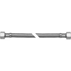 ASW Trinkwasserschlauch 300mm 582630 mit 2 Überwurfmuttern 3/8", verchromt
