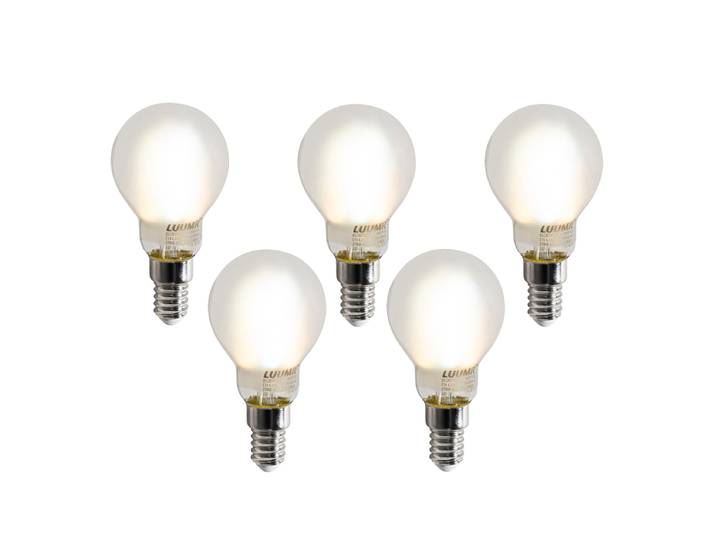 Lot de 5 ampoules LED intelligentes E14 P45 mates 4,2W 470 lm