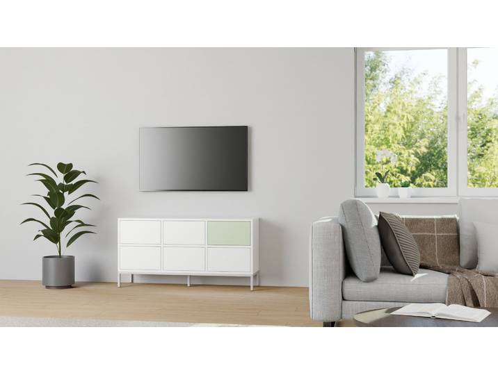 Schubladenkommode fürs Schlafzimmer nach Maß MDF Beschichtet MDF Weiß matt