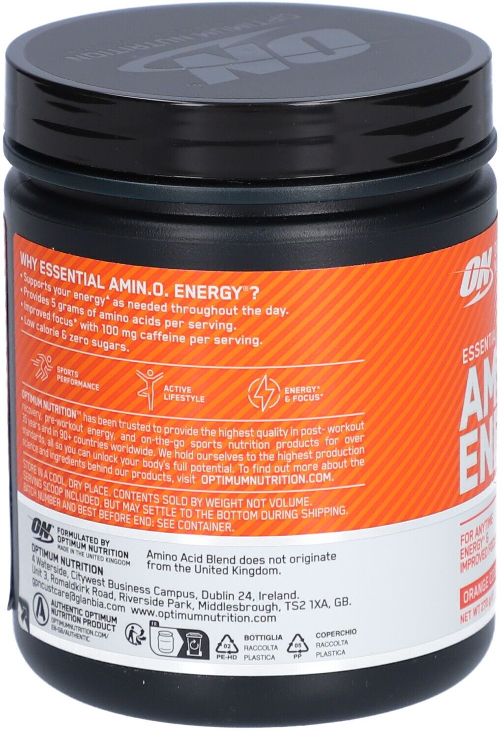 Optimum Nutrition Essential AmiN.O. Energy 270G Orange 271 g Pulver