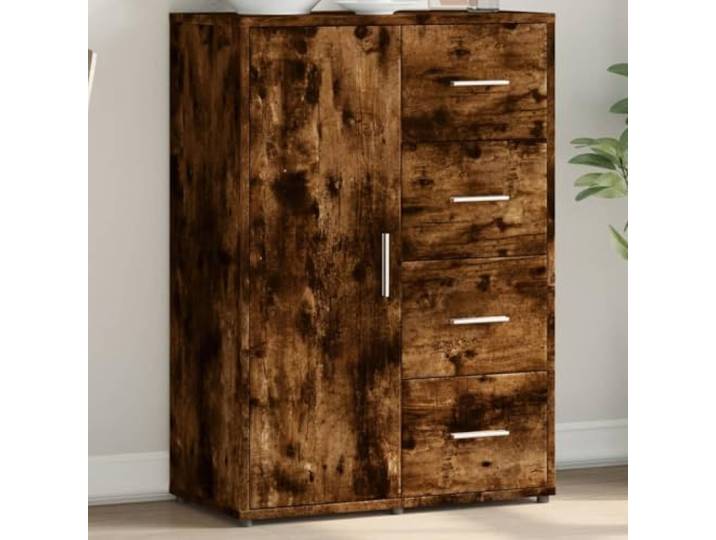 HEFZGDB Weißes Sideboard aus Holzwerkstoff fürs Wohnzimmer mit großer Ablagefläche und praktischem Stauraum, modernes Sideboard zur Wandbefestigung gegen Umkippen