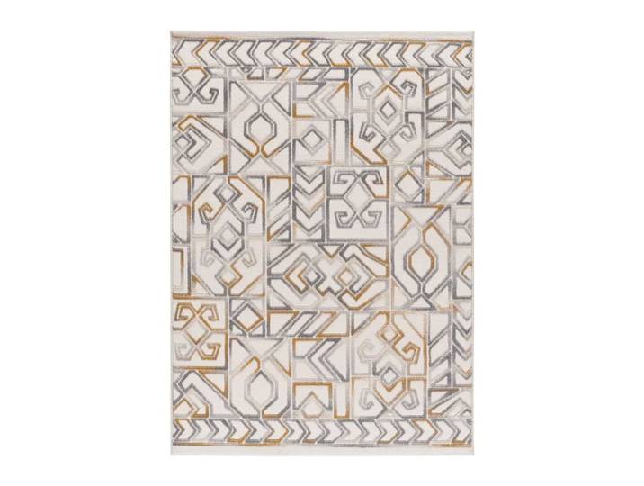 Tapis à relief ethnique beige/multicolore 133x190 cm
