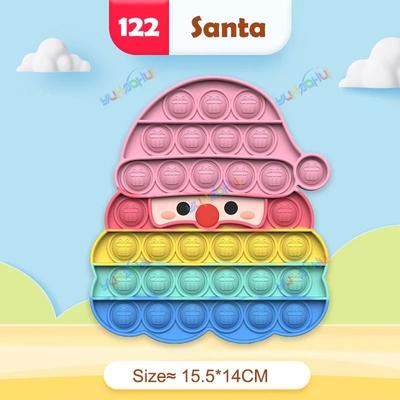 Uplifted Finds Rainbow Pop Bubble Fidget Toy Stress Relief Silicone santa