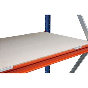 Regalwerk Fachboden EMMA, für Weitspannregal, Schraubsystem, 270 x 80cm BxT, braun