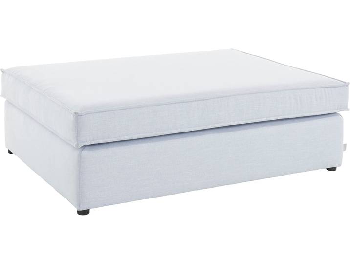 Polsterhocker, Baumwollmix, Silber, 130×100 cm, Fester Sitzkomfort, Landhaus, Raum.ID