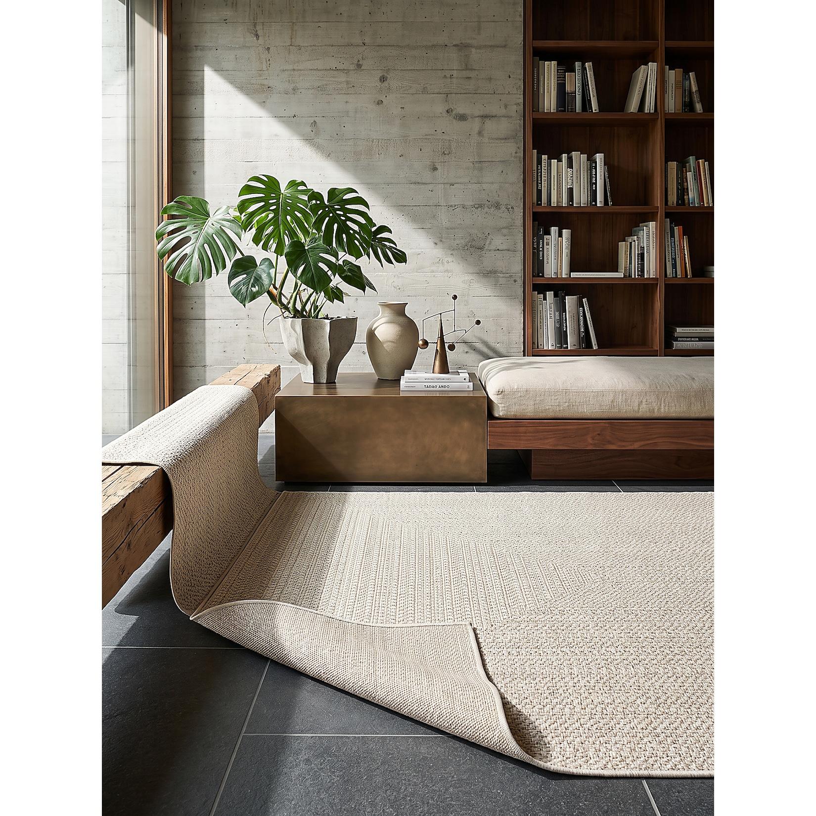 Flachgewebe-Teppich Pflegeleicht Creme 120x170 cm - CORDEV Kadima