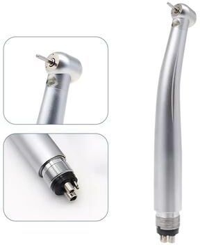 Inspired Finds LED Dental High Speed Handpiece Professional Air Turbine With Push Button & Ceramic Bearings (B2 M4) led 4 Hole