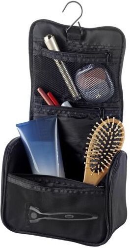 Trousse de toilette publicitaire en polyester Noëlle polyester métal noir