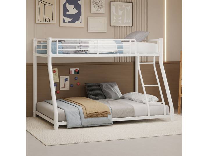 Lit Superpose Adulte Gain De Place 90x190 140x190 Blanc Havrya