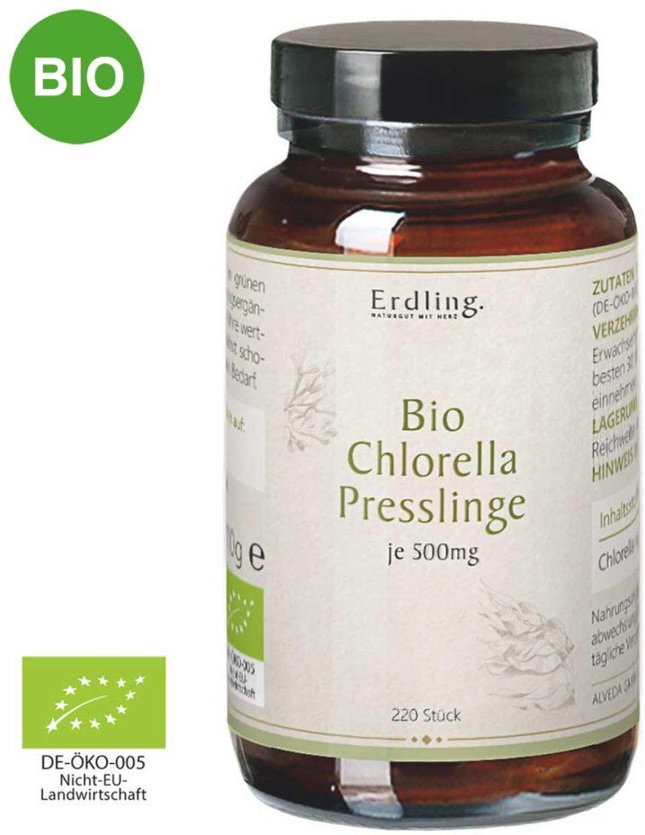 Chlorella Presslinge Bio Algen Erdling