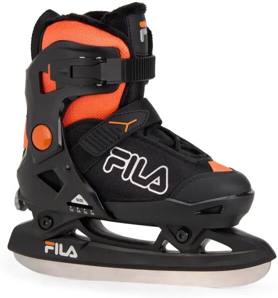 Kids Ice Skates Fila X 2.0 (Black - 1-3.5)  - Black;Orange - Size: 1-3.5 UK