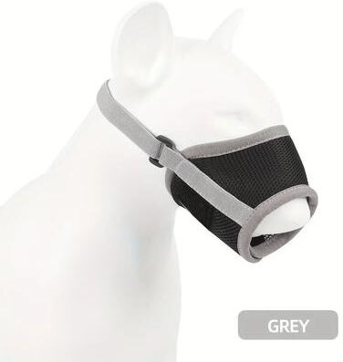 Inspired Finds Breathable Mesh Dog Muzzle With Adjustable Loop grey 2xl