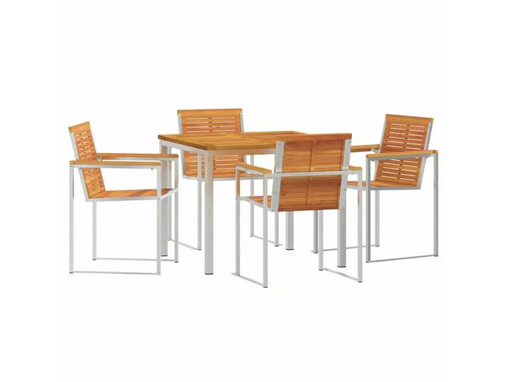 VidaXL - Outdoor-essgruppe massivholz akazie, One Size, Braun
