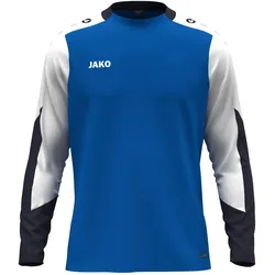 JAKO, Jungen, Sportshirt, Longsleeve Dynamic (152), Weiss, Blau