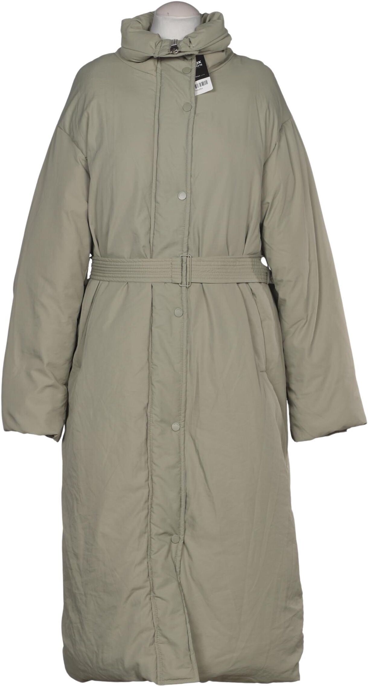bershka Damen Mantel, Grün, Gr. M, Synthetik - Second Hand