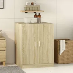 vidaXL Waschmaschinenschrank, Zubehör Waschen + Trocknen