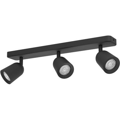 EGLO Deckenleuchte "CAMALDOLI Spotlampe - Stahl - GU10 - 3X10W - IP20", schwarz, 3, H: 11,5cm, 1 Stk., Leuchten, Wandleuchte, Wandspot, schwenkbar, Strahler, L52 x B4,5 x H11,5 cm, Deckenleuchte