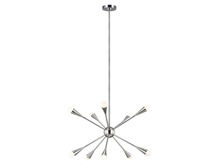 Elstead Lighting Kronleuchter Jax, Nickelfarben, Metall, Glas, 47.7 cm, RoHS, Lampen & Leuchten, Innenbeleuchtung, Hängeleuchten, Kronleuchter