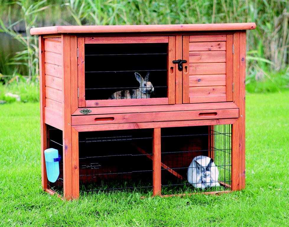 TRIXIEHEIMTIERBEDARF Kleintierstall mit Freilaufgehege 115x61x97 cm 08718860