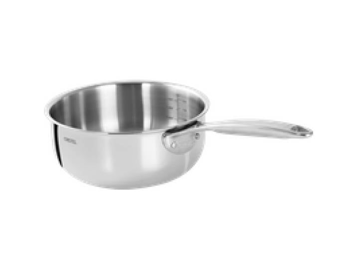 Casserole inox 5-ply poignée fixe inox CASTEL PRO