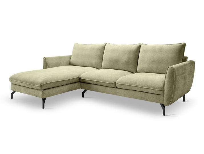 Ecksofa Toronto L-Form links , 259cm , Webstoff , grün