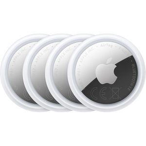 Apple Bluetooth-Tracker AirTag 2. Generation, für iOS, 1 Jahr Batterielaufzeit, wasserdicht IP67, 4 Stück