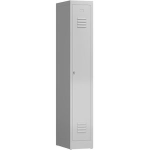ClassiX Spind X-510110, lichtgrau, 1 Abteil, mit Drehriegelschloss, 31 x 180 cm