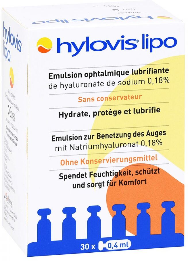Hylovis lipo Augentropfen Einzeldosispipetten 30X0.4ml