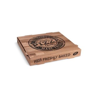 100 Pizzakarton aus Mikrowellpappe kraft 28 x 28 x 4 cm