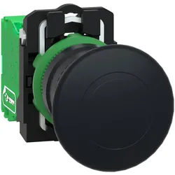 Schneider Electric ZB5RTC2 Funkdrucktaster, Harmony XB5R, Kunststoff, 22mm, Pilz, schwarz, unbeschriftet, tastend, batterielos, kabellos