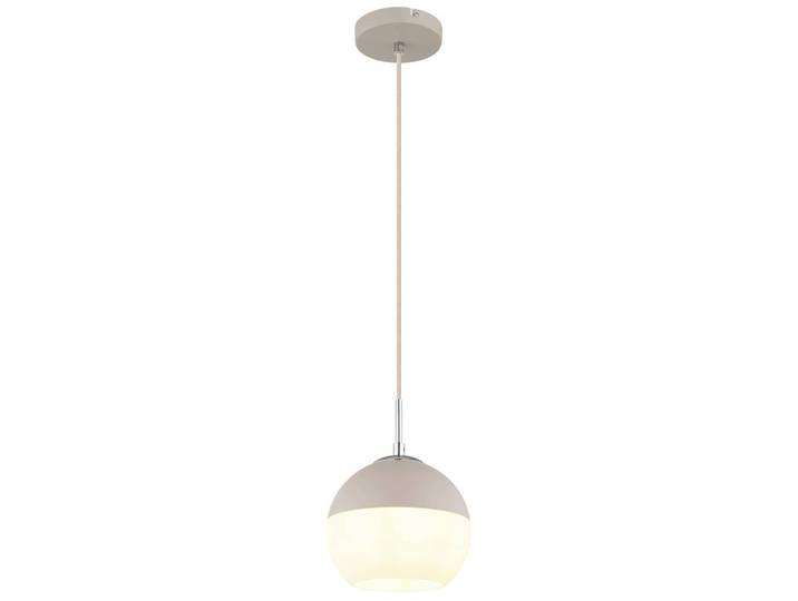 Globo Hängeleuchte Ragusa, Opal, Weiß, Sandfarben, Beige, Metall, Glas, 120 cm, CE, beliebig kürzbar, Lampen & Leuchten, Innenbeleuchtung, Hängeleuchten, Pendelleuchten