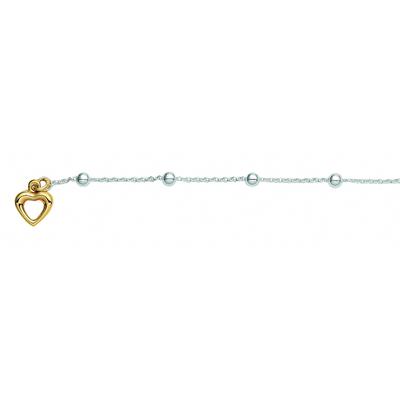 Fußkette ADELIA´S "Anker Fußkettchen 925 Silber vergoldet", gold, Fußketten, Damen, Silber 925 (Sterlingsilber), Goldfußkette Anker