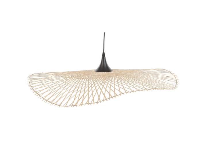 Beliani Hängeleuchte Floyd 80/80/130 cm, Hellbraun, Holz, E27, 80x130x80 cm, Lampen & Leuchten, Innenbeleuchtung, Hängeleuchten, Pendelleuchten