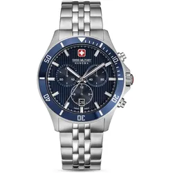 SWISS MILITARY HANOWA - FLAGSHIP HERITAGE CHRONO - silver blue - 42 mm - SMWGI0007603