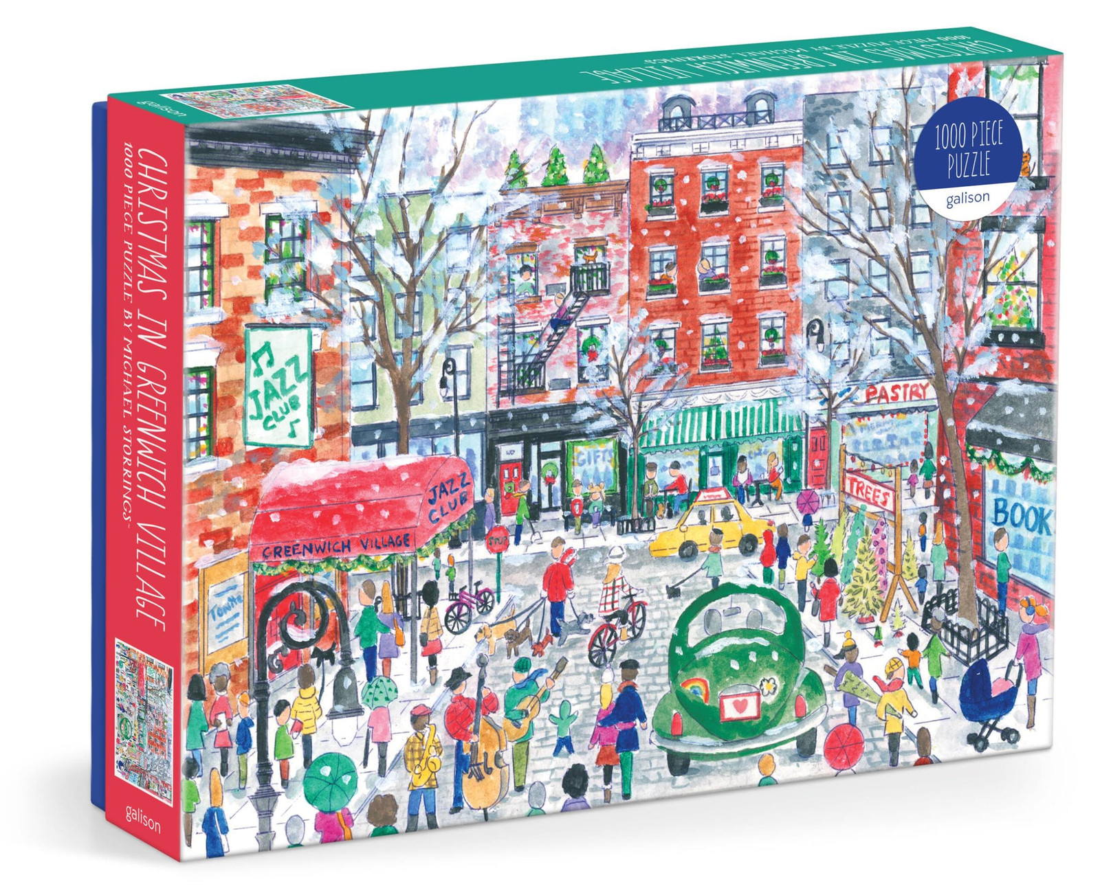 Michael Storring Kerstpuzzel Christmas in Greenwich Village met 1000 stukjes